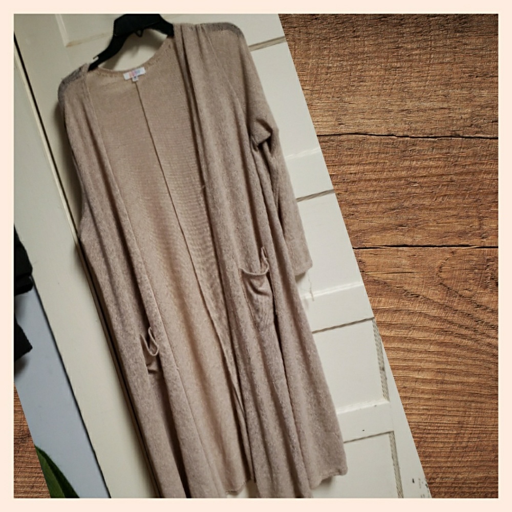 Lularoe long, thin neutral duster sweater XL  - (free with $25 purchase)